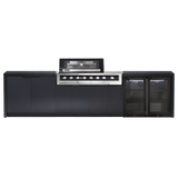 Cabinex Galaxy Black 6-Burner with Side Burner Kitchen Package with Porcelain Benchtop