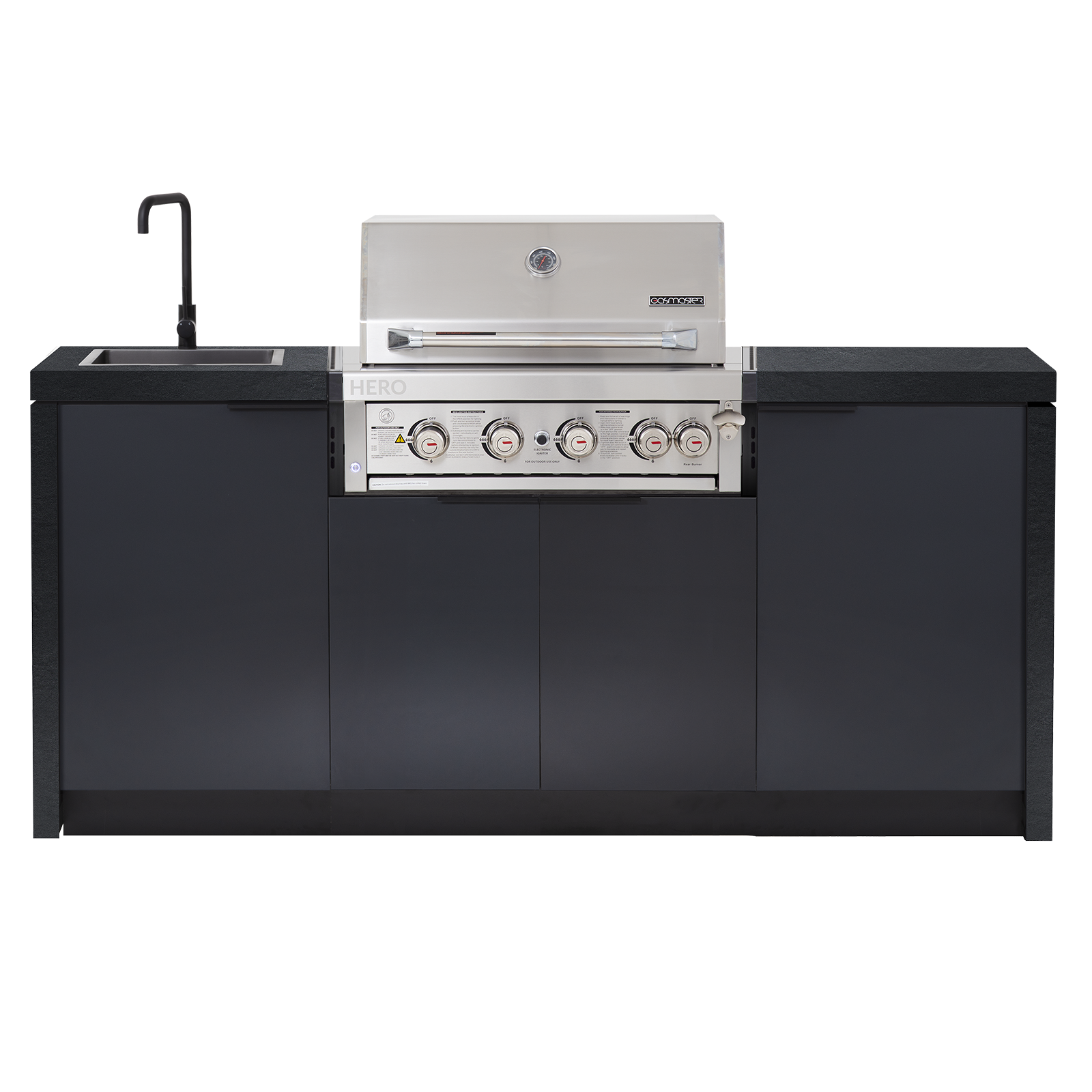 Cabinex Hero 4-Burner Kitchen Package with Porcelain Benchtop
