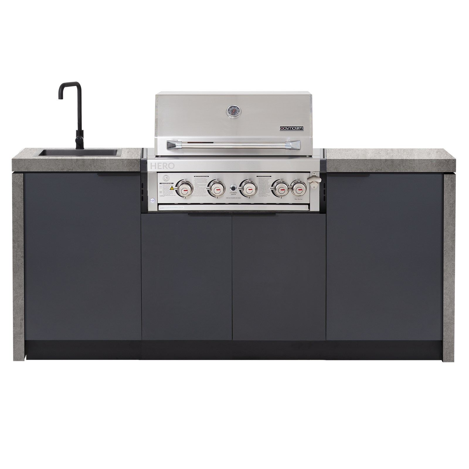 Cabinex Hero 4-Burner Kitchen Package with Porcelain Benchtop