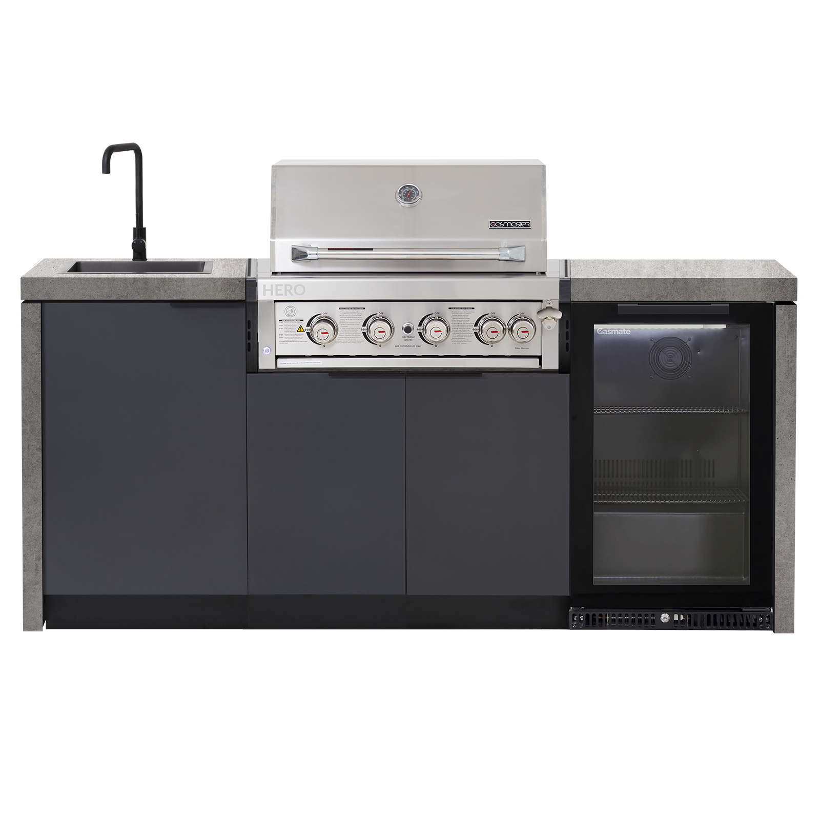 Cabinex Hero 4-Burner Kitchen Package with Porcelain Benchtop