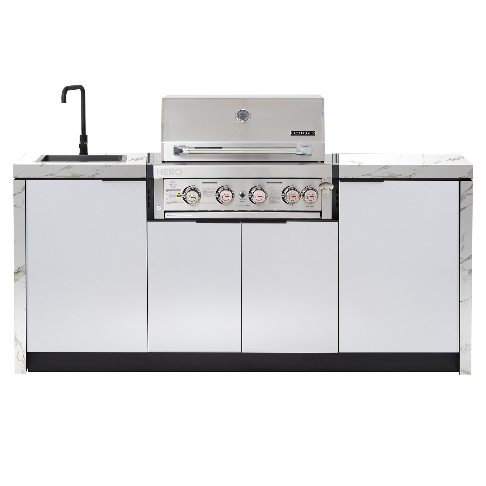 Cabinex Hero 4-Burner Kitchen Package with Porcelain Benchtop
