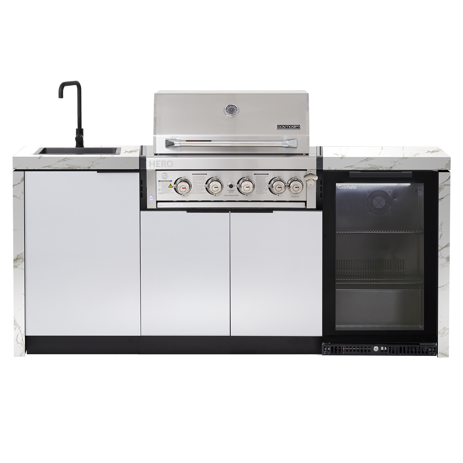 Cabinex Hero 4-Burner Kitchen Package with Porcelain Benchtop