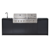 Cabinex Hero Twin Hood 6 Burner Package with Porcelain Benchtop