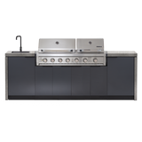 Cabinex Hero Twin Hood 6 Burner Package with Porcelain Benchtop