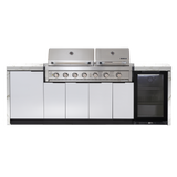 Cabinex Hero Twin Hood 6 Burner Package with Porcelain Benchtop