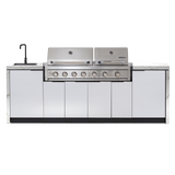 Cabinex Hero Twin Hood 6 Burner Package with Porcelain Benchtop