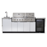 Cabinex Hero Twin Hood 6 Burner Package with Porcelain Benchtop