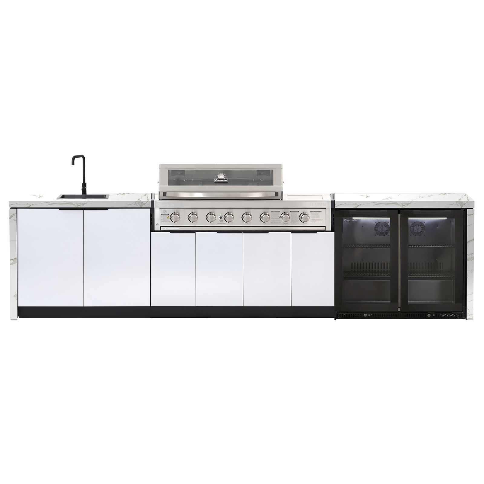 Cabinex Platinum III 6-Burner Kitchen Package with Porcelain Benchtop